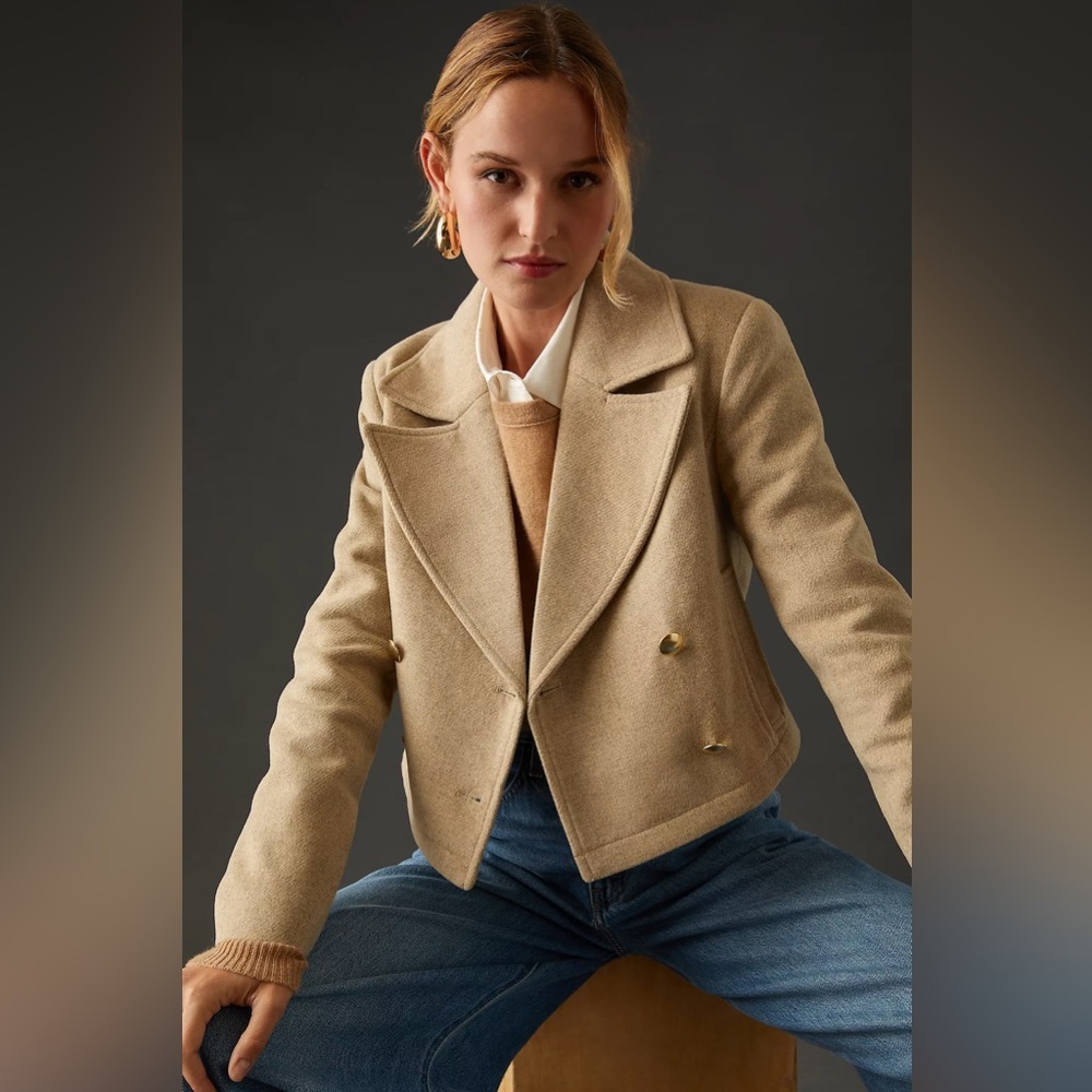 NWT AVEC LES FILLES Anthropology  Double Breasted  Blazer Jacket⭐️